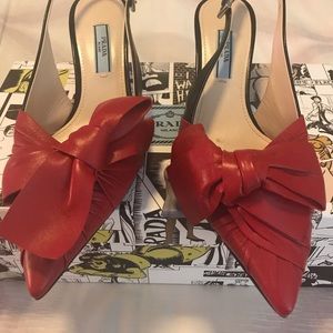 Prada Kitten Heel Sling Back Shoes
